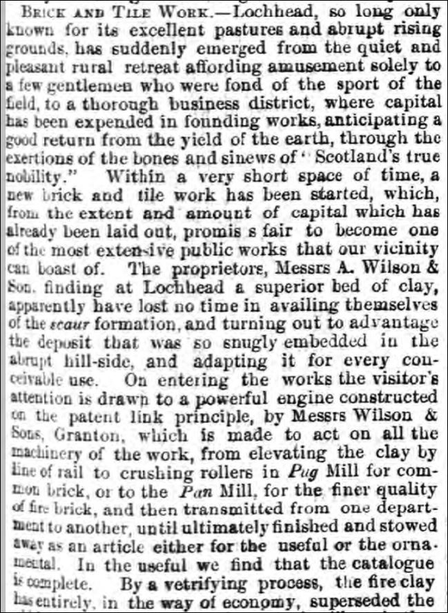 Lochhead Fireclay and Terracotta Brickworks, Dunfermline, Fife ...