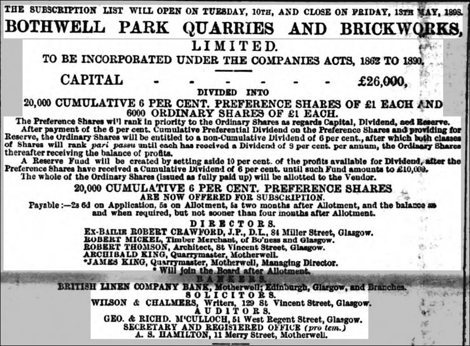 Bothwell Park Brickworks, Fallside, Uddingston, South Lanarkshire ...